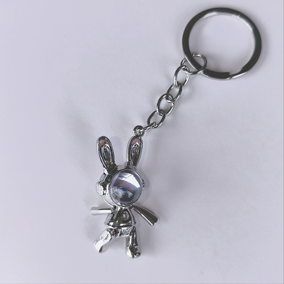 Space Bunny Animated Moving Hands Legs Keychain Key Ring - Picture 8 of 11